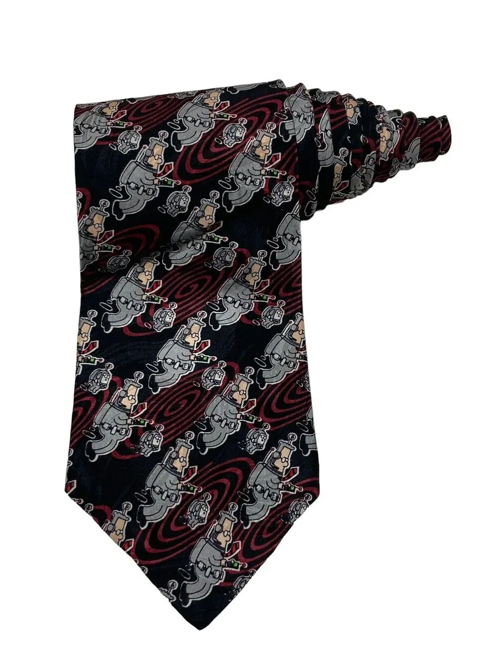 Softwear Ralph Marlin Dilbert Future Repeat Vintage Novelty Necktie Cartoon